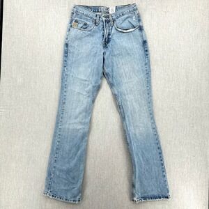 Cinch Jeans Mens 30x36 Blue Bootcut Distressed Light Wash Denim Western